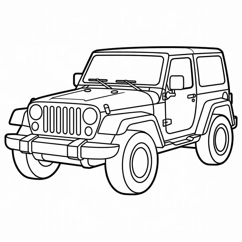 Jeep k tisku omalovánka