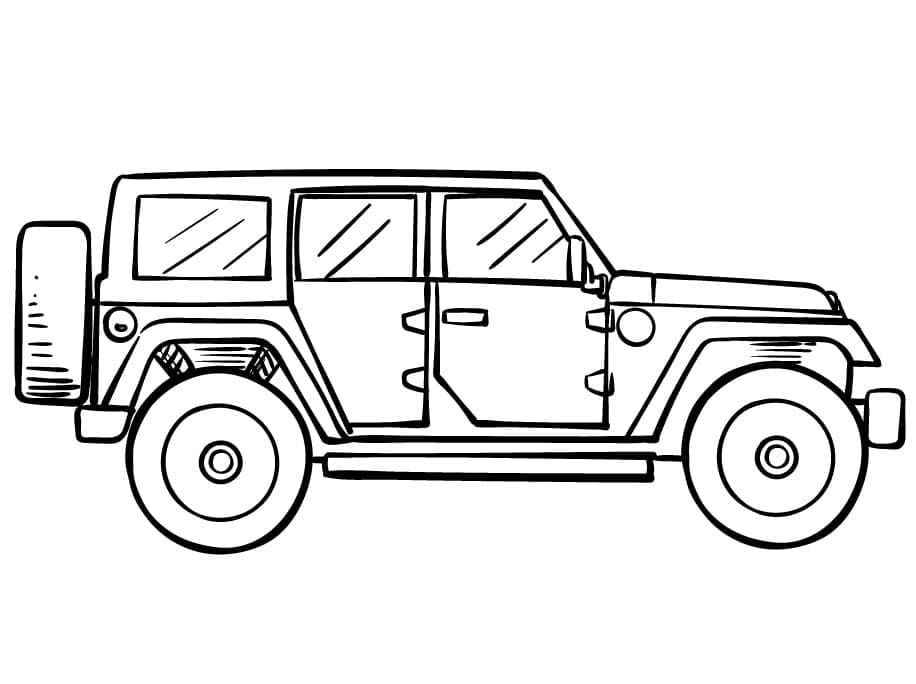 Jeep pro 2leté děti omalovánka