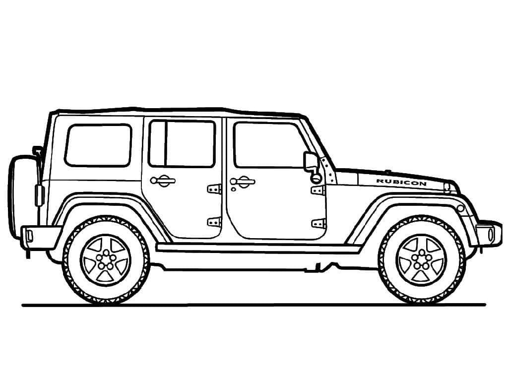 Jeep pro 3leté děti omalovánka