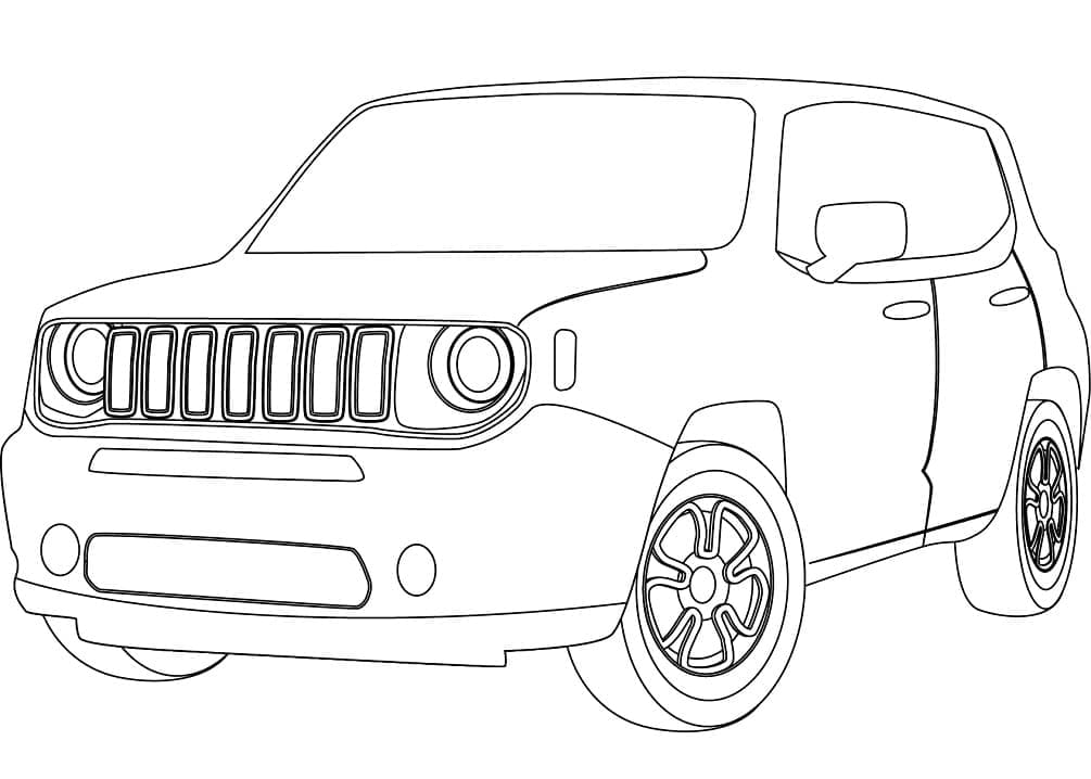 Jeep pro 4leté děti omalovánka