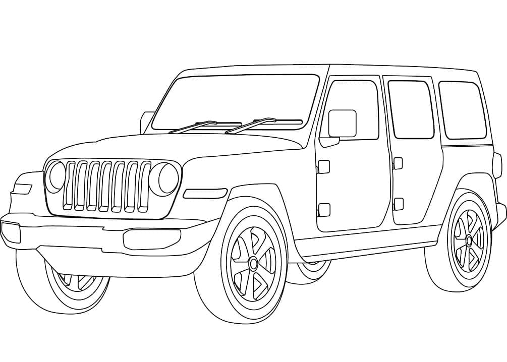Jeep pro 5leté děti omalovánka