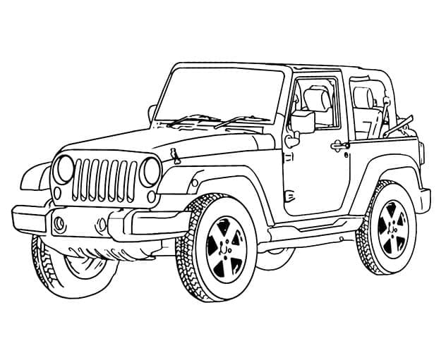Jeep pro 6leté děti omalovánka