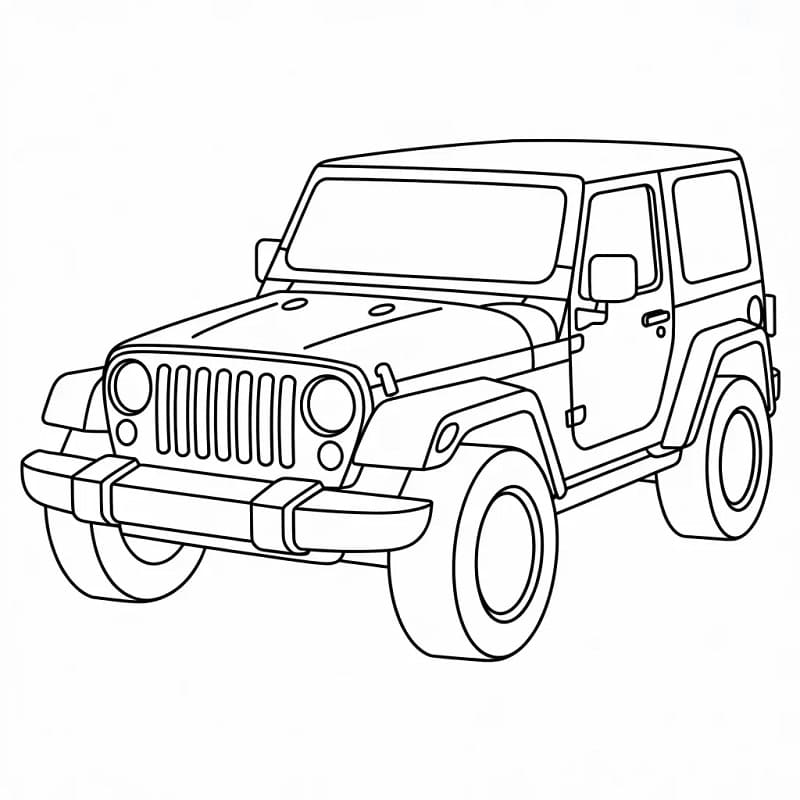 Jeep zdarma omalovánka