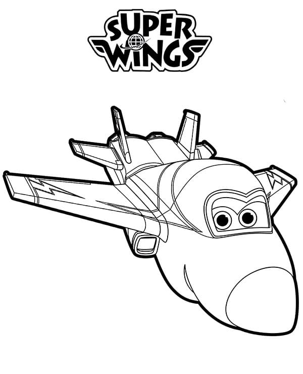 Jerome v Super Wings omalovánka
