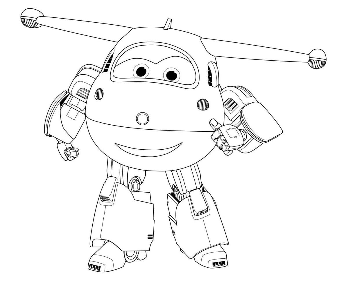 Jett Super Wings omalovánka