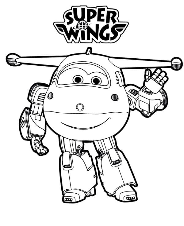 Jett v Super Wings omalovánka