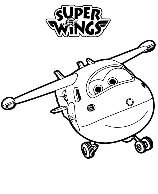 Jett ze Super Wings omalovánka