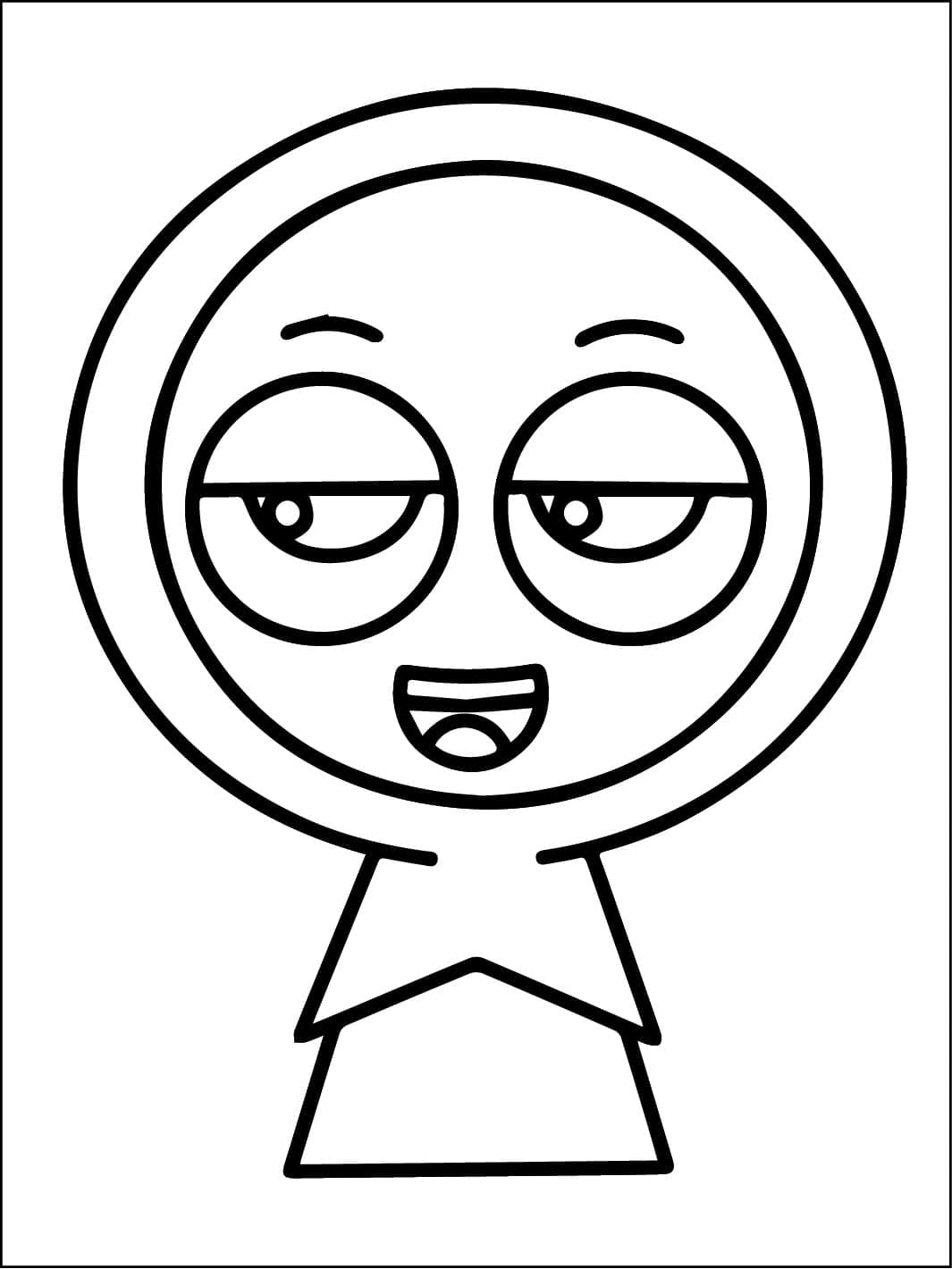 Jevin z Incredibox Sprunki omalovánka