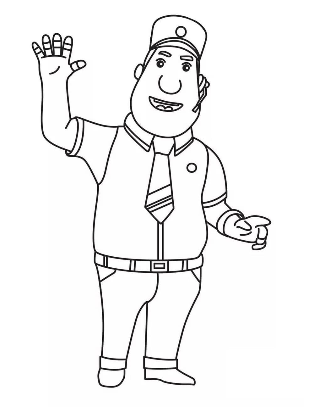 Jimbo ze Super Wings omalovánka