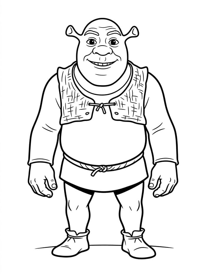 Kreslený Shrek omalovánka