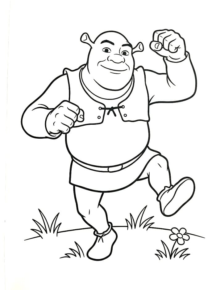 Nádherný Shrek omalovánka