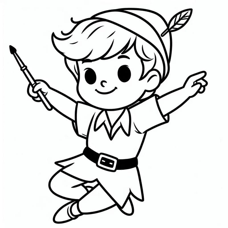 Obrázek Peter Pan omalovánka