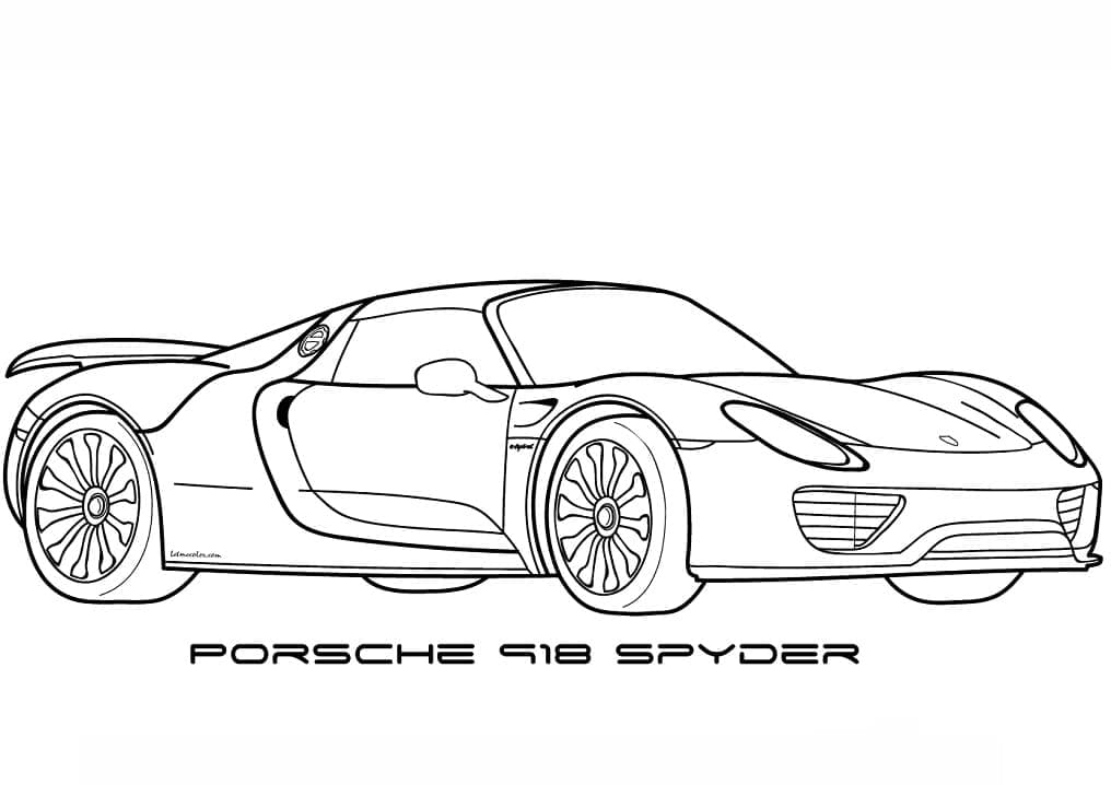 Obrázek Porsche k vytištění omalovánka