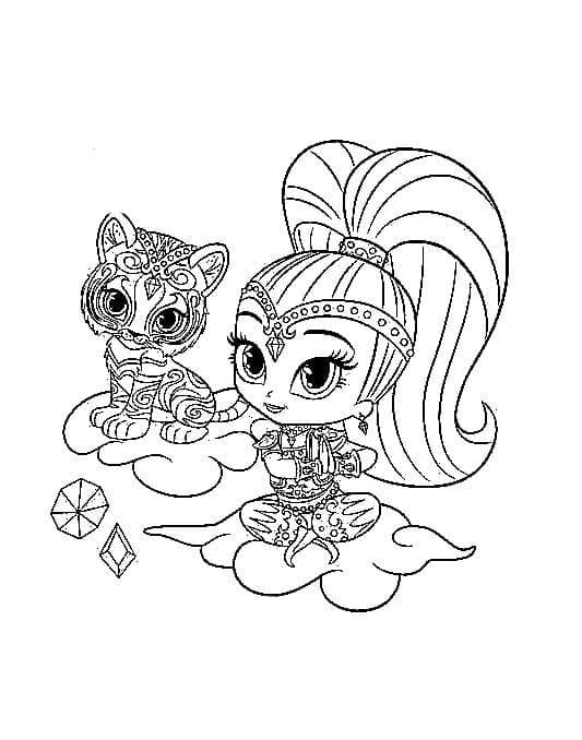 Obrázek Shimmer a Shine zdarma omalovánka