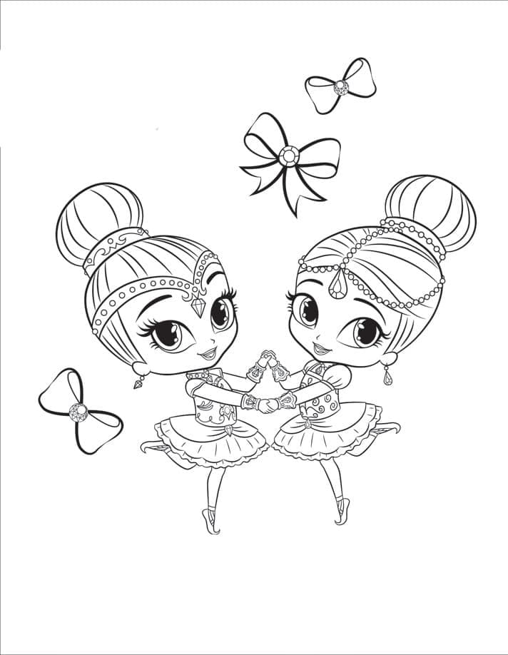 Obrázek Shimmer a Shine omalovánka