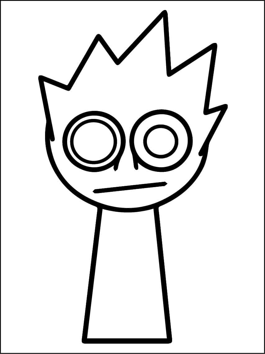 Owakcx z Incredibox Sprunki omalovánka