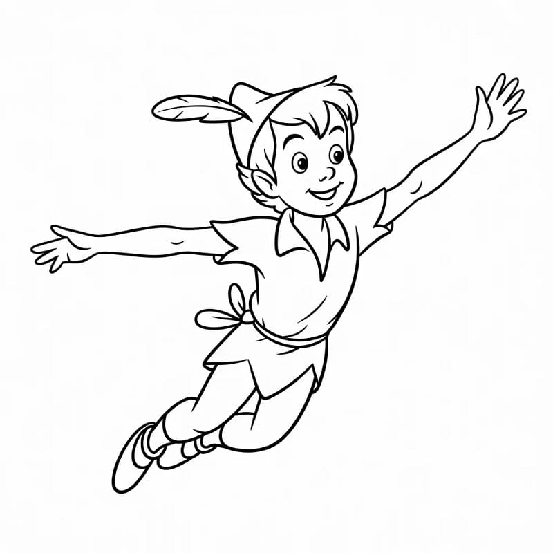 Parádní Peter Pan omalovánka