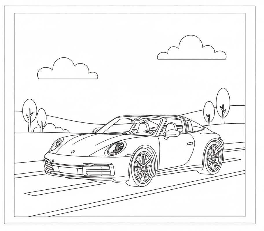 Parádní Porsche omalovánka