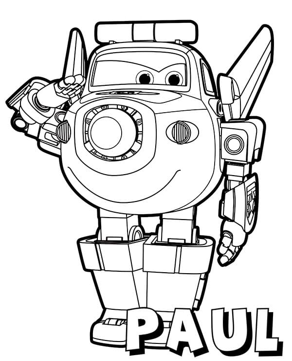 Paul Super Wings omalovánka