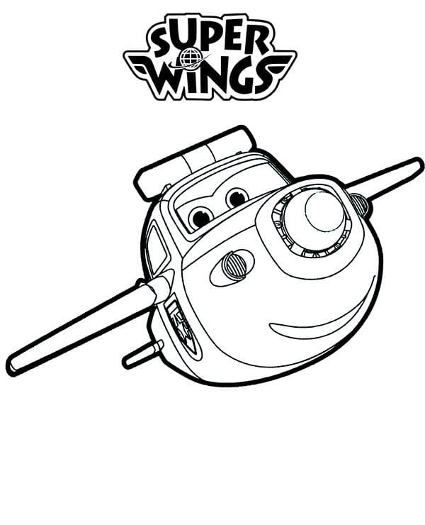 Paul v Super Wings omalovánka