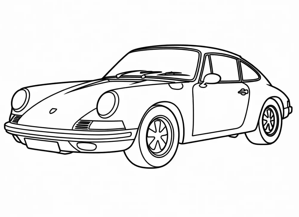 Pěkné Porsche omalovánka