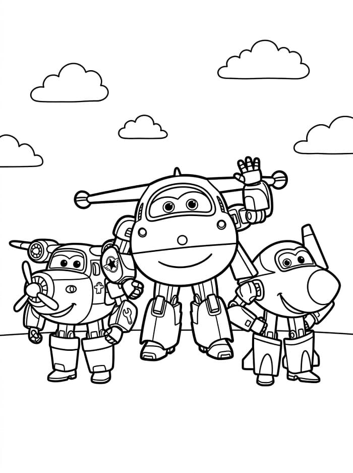 Pěkné Super Wings omalovánka