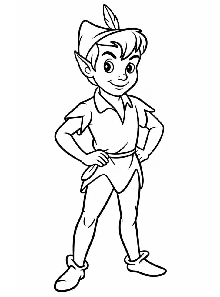 Pěkný Peter Pan omalovánka