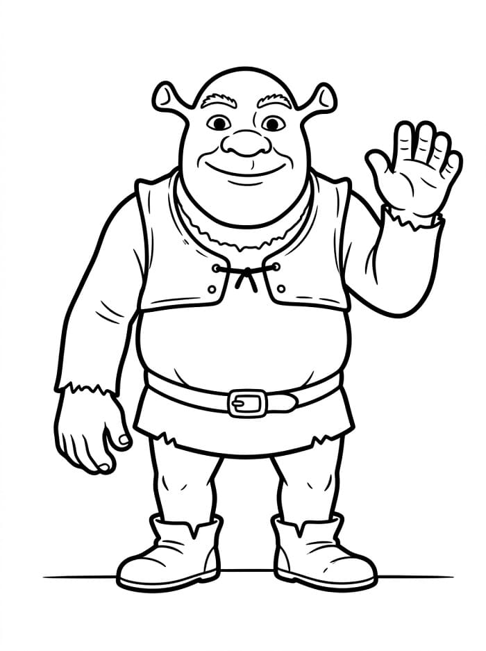 Pěkný Shrek omalovánka