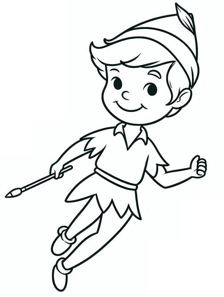 Peter Pan k tisku omalovánka