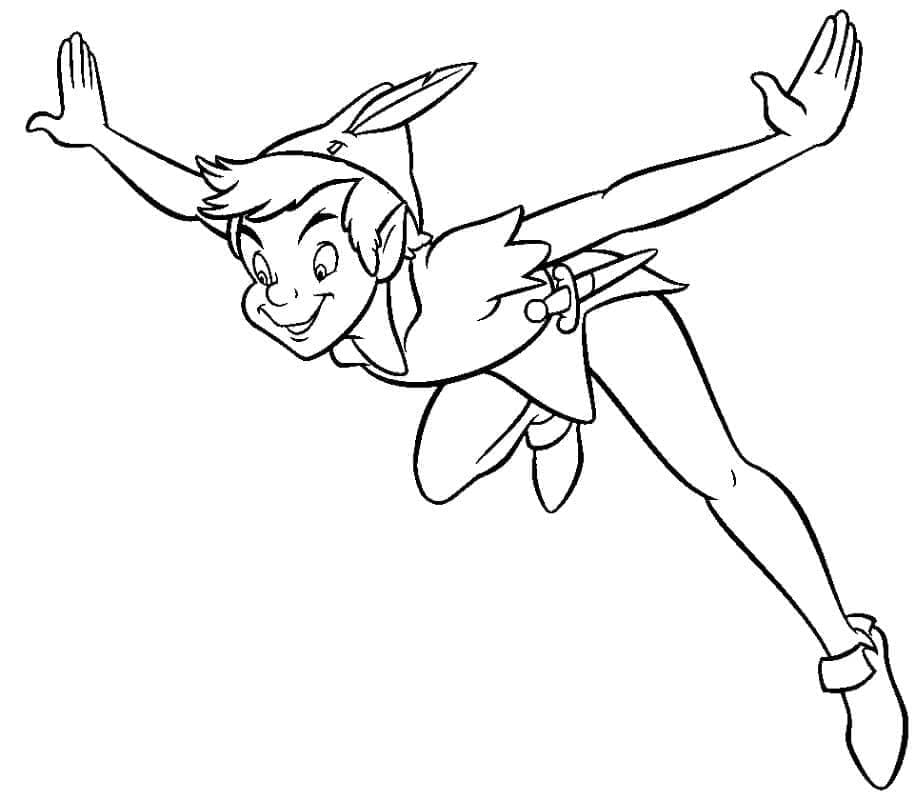 Peter Pan pro 1leté děti omalovánka