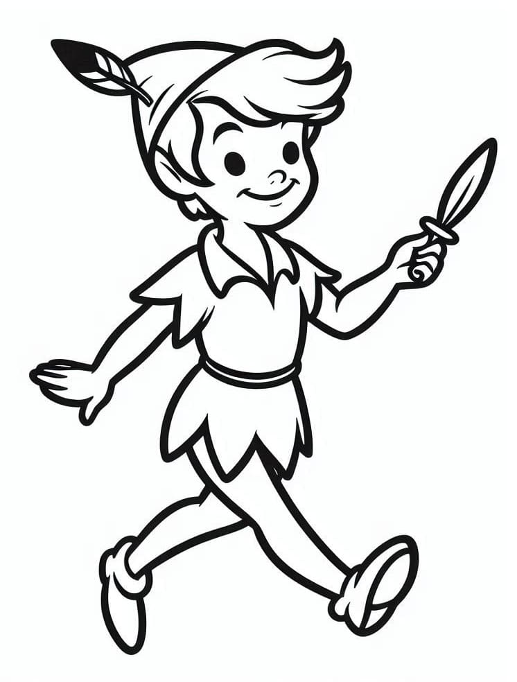 Peter Pan pro děti omalovánka