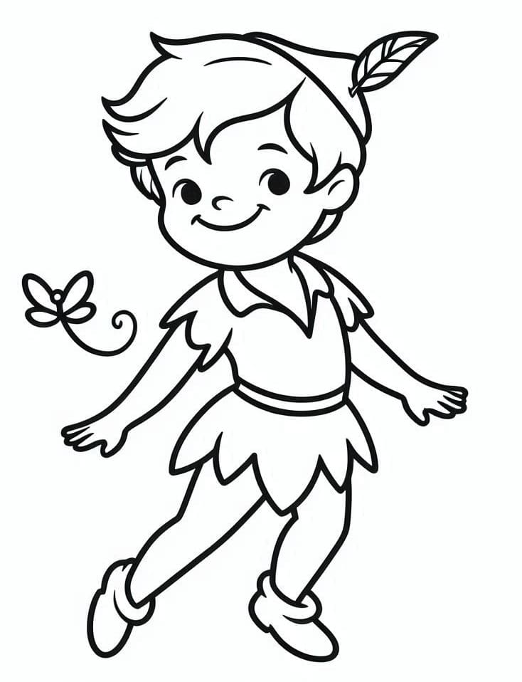 Peter Pan tisknutelný omalovánka