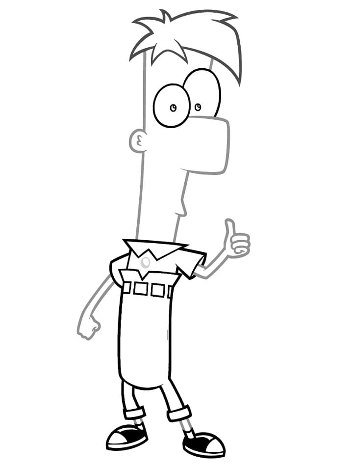 Phineas a Ferb obrázek zdarma omalovánka