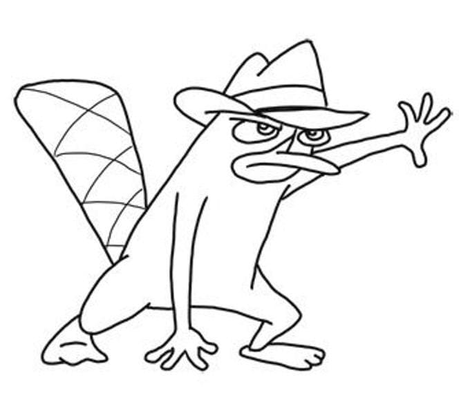 Phineas a Ferb pro 4leté děti omalovánka