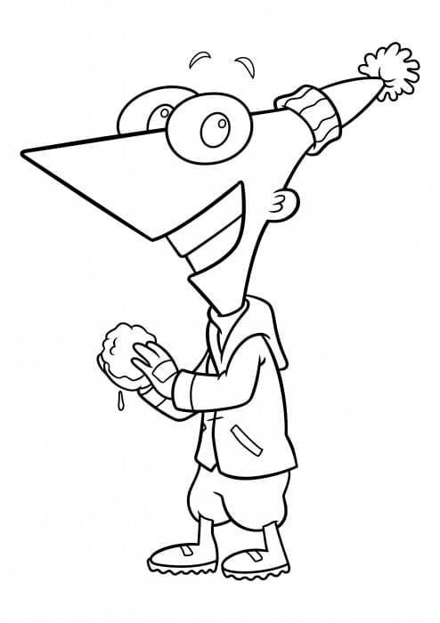 Phineas a Ferb pro 5leté děti omalovánka