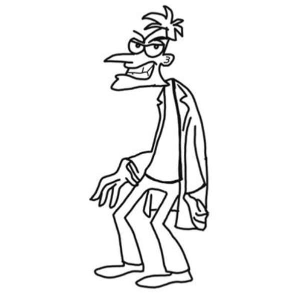 Phineas a Ferb pro 6leté děti omalovánka