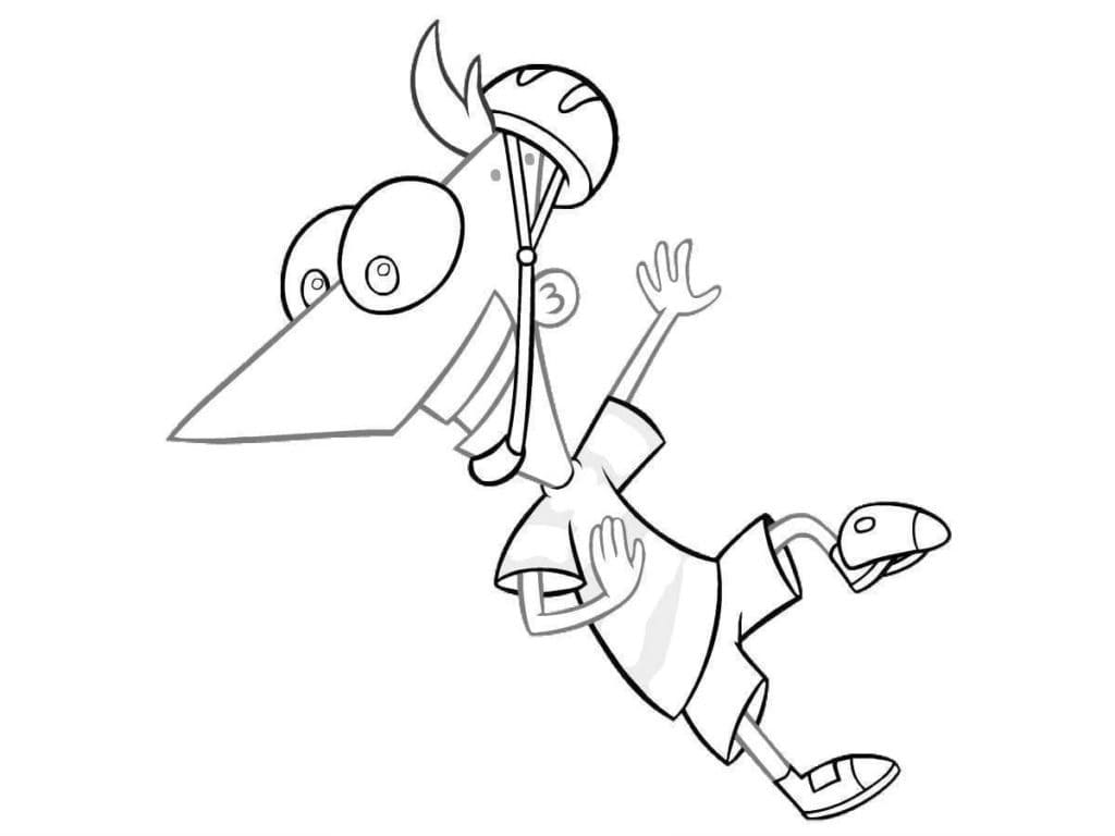 Phineas a Ferb zdarma tisknutelný omalovánka