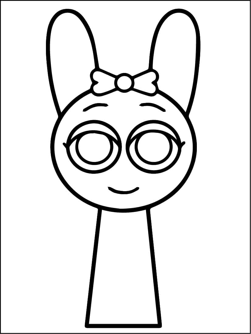 Pinki z Incredibox Sprunki omalovánka