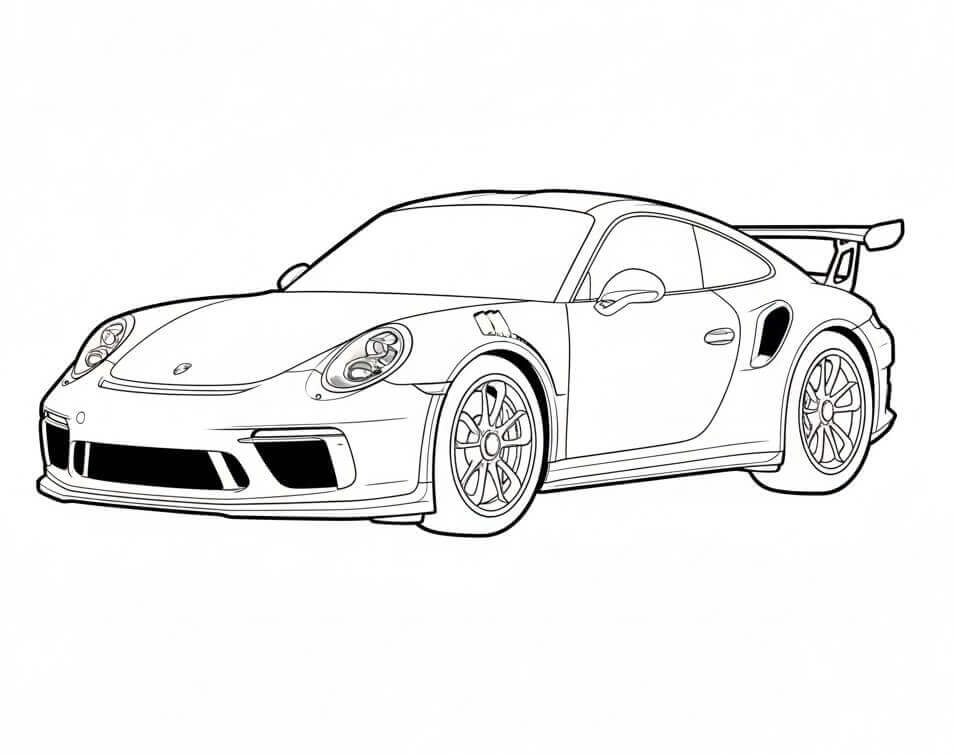 Porsche omalovánka zdarma omalovánka