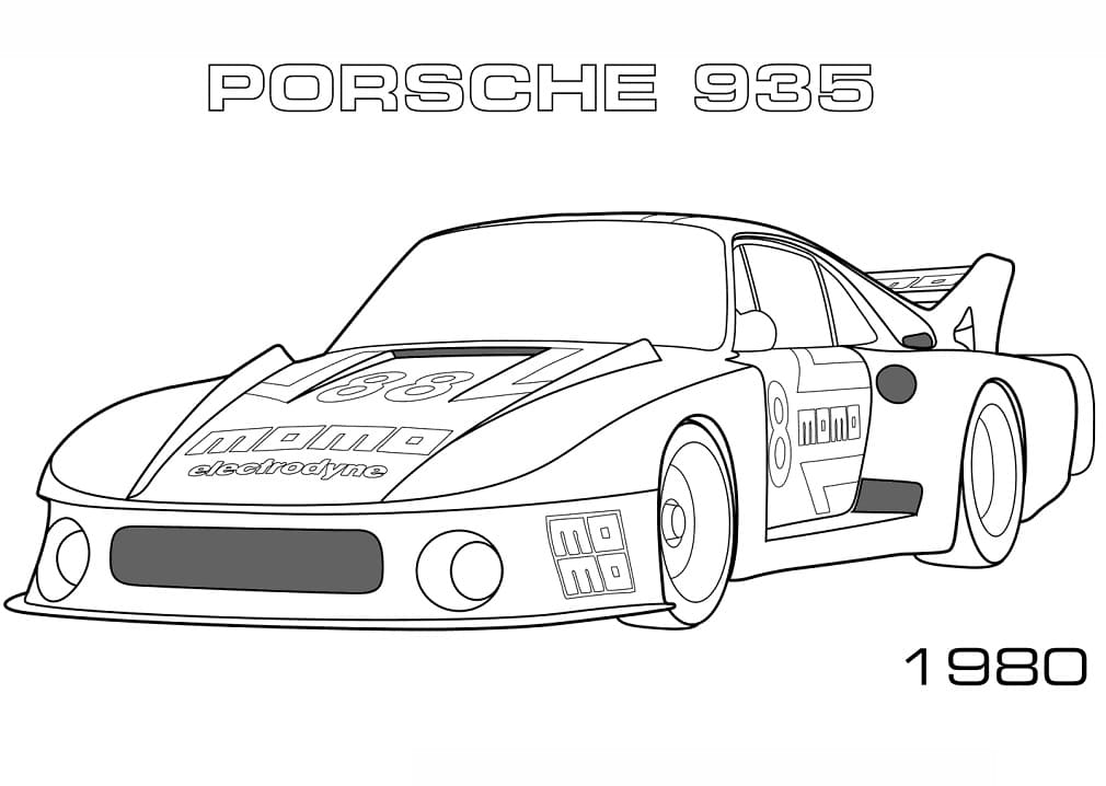 Porsche pro 1leté děti omalovánka