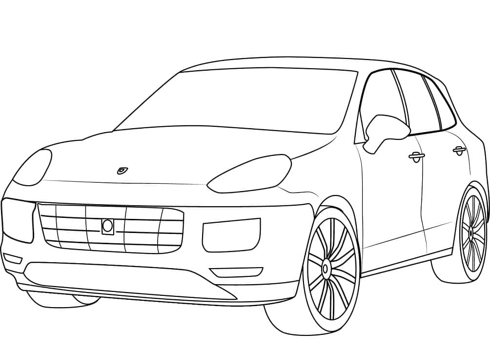 Porsche pro 2leté děti omalovánka