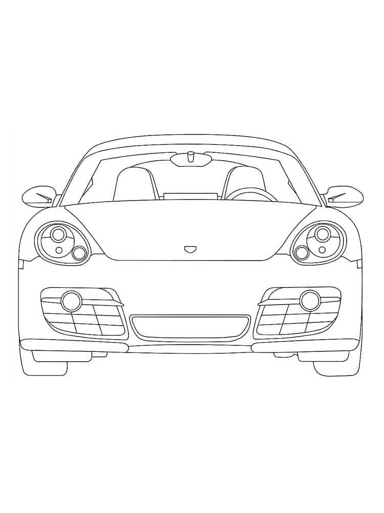 Porsche pro děti omalovánka