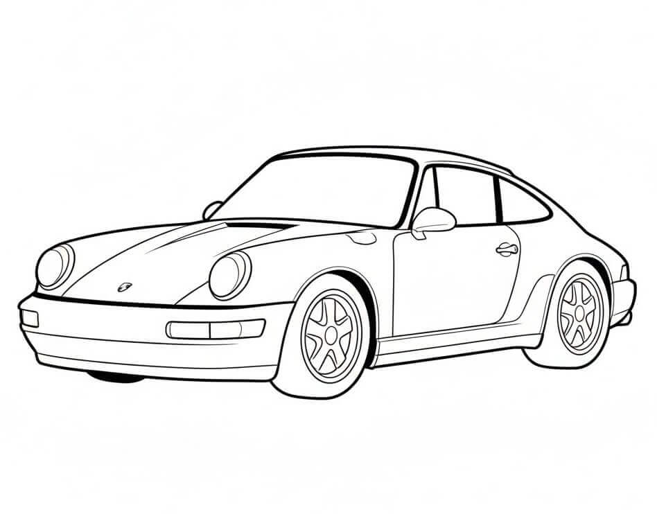 Porsche tisknutelné omalovánka