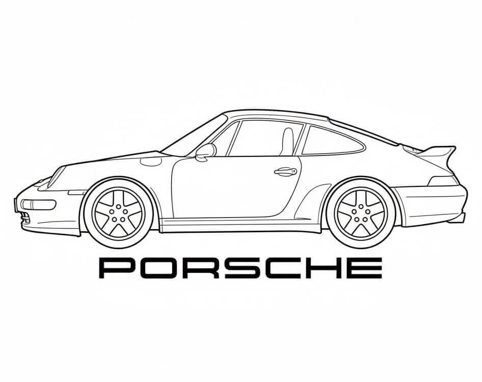 Porsche zadarmo omalovánka