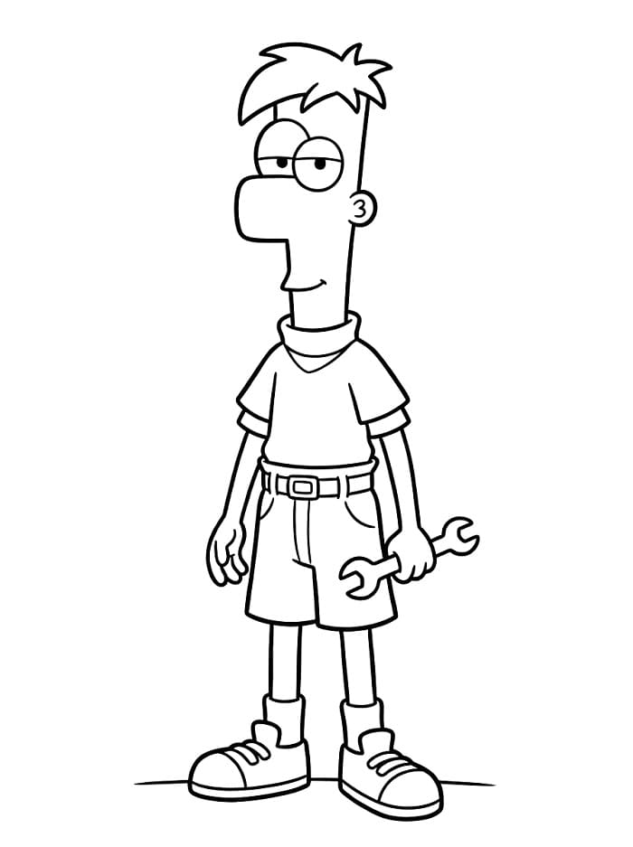 Přátelský Phineas a Ferb omalovánka