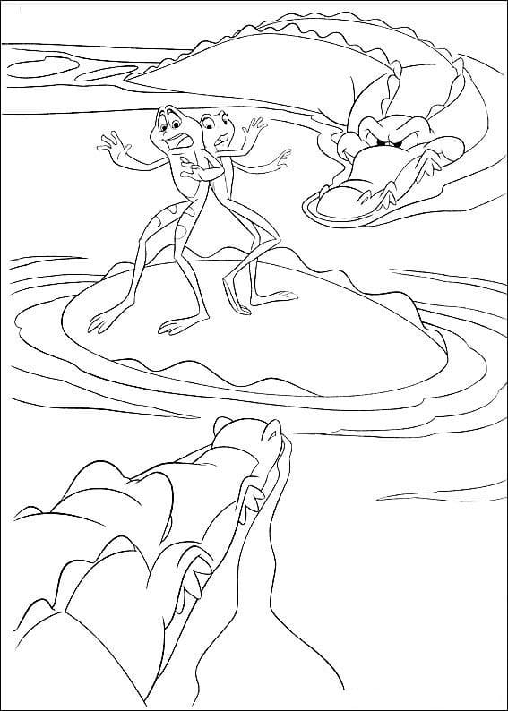 Princezna a žabák od Disney omalovánka