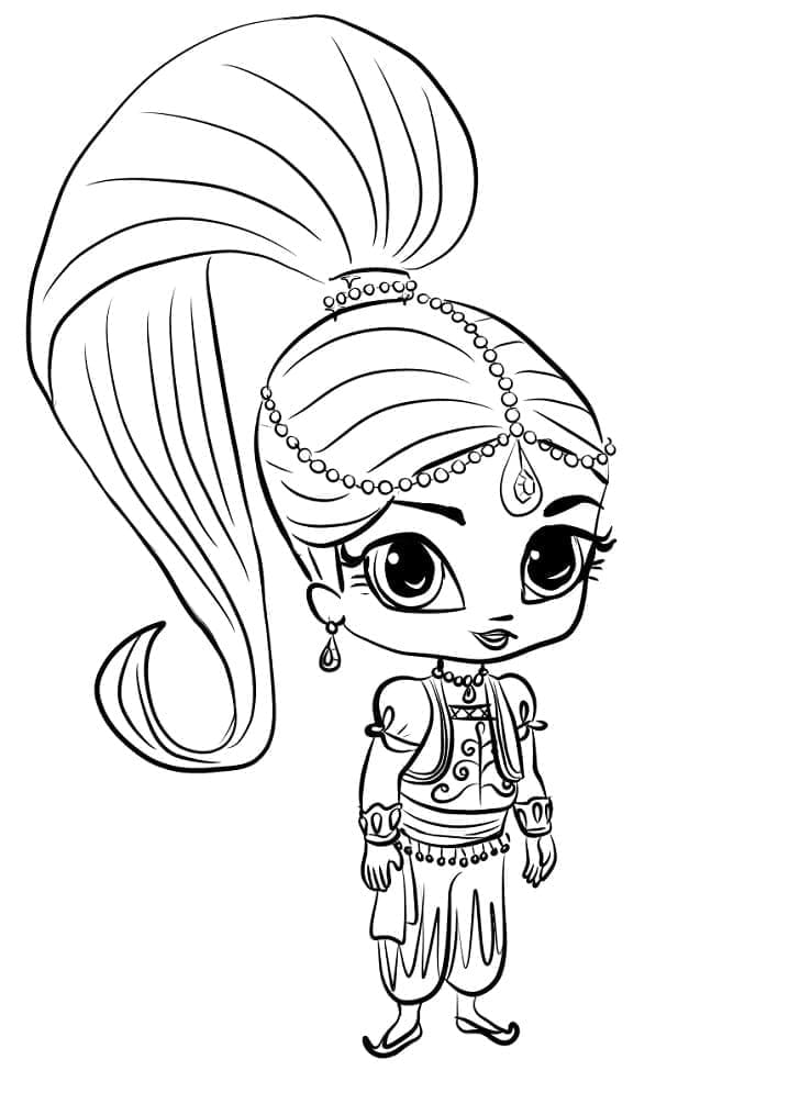 Shimmer a Shine pro 1leté děti omalovánka