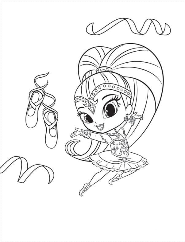 Shimmer a Shine pro děti omalovánka