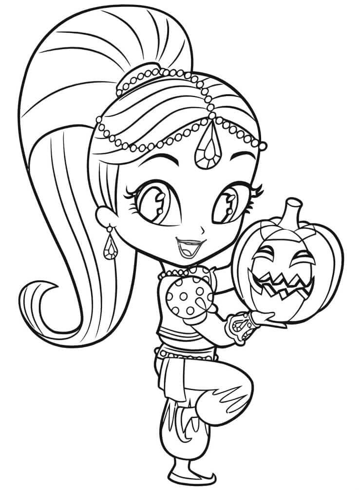 Shimmer a Shine zadarmo omalovánka