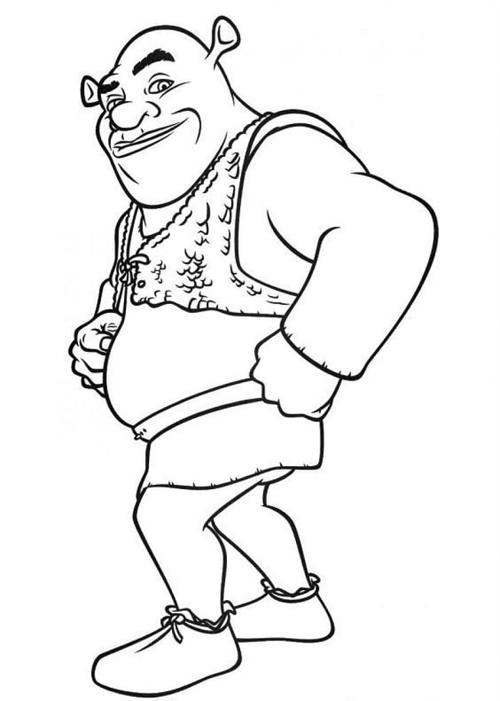 Shrek k vytištění omalovánka